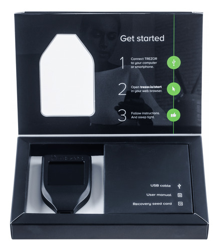 Pack Trezor T Billetera Cripto + Funda Celeste Y Lanyard