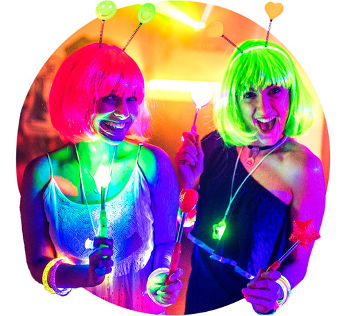 Vip 600 Art. Combo Cotillon Luminoso Led Neon Fluo Carioca