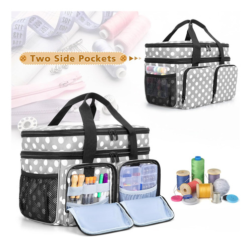 Bolso Organizador De Costura Grande Con Divisores Desmontabl