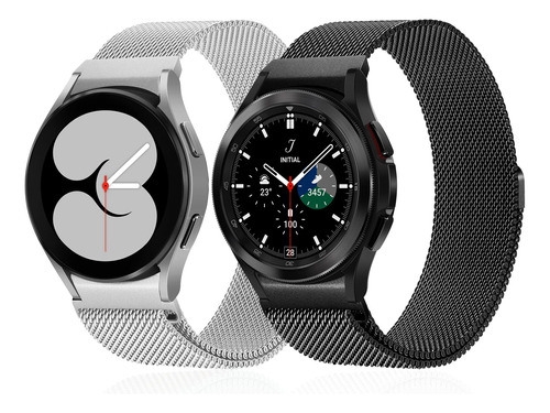 2 Banda Metal Para Samsung Galaxy Watch 4 Band 1.575 In Loop