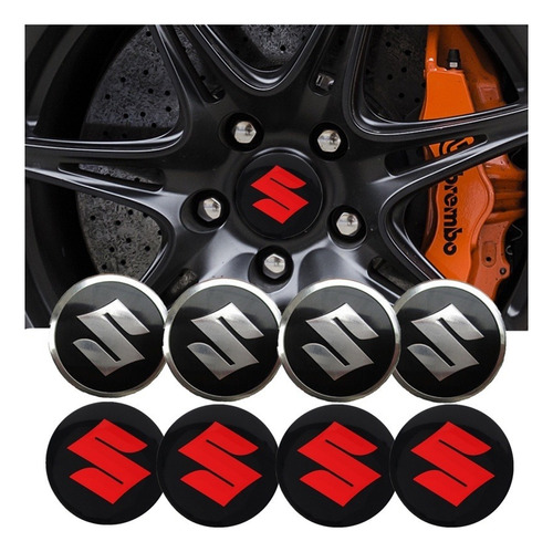 4 Piezas Tapas Centro Rin 56 Mm Compatible Con Suzuki