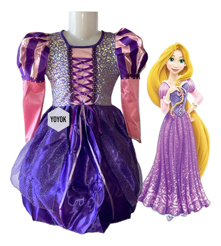 Disfraz Vestido Rapunzel Princesa Enredados Disney