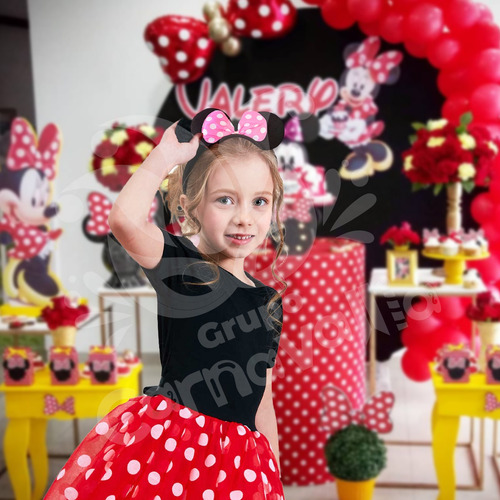 24 Diademas Orejas Ratón Mickey Mouse Mimi Rosa Infantil