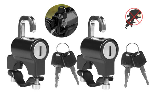 2 Candados Para Casco Helmet Lock, Para Moto Y Bicicleta