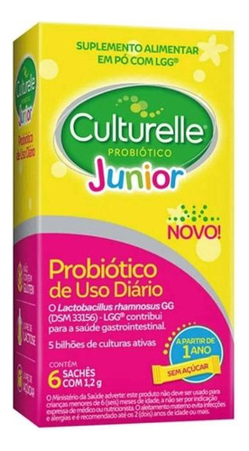 Culturelle Júnior Probiótico 6 Sachês