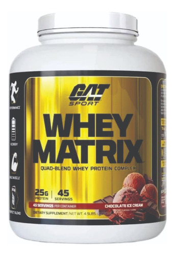 Proteina Whey Matrix Gat Sport 4.5 Lbs 45 Serv Usa Import