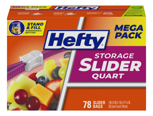 Bolsas Ziploc Bolsas De Almacenamiento Deslizantes Hefty, Ta