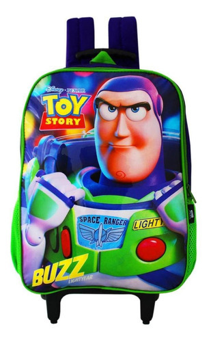 Mochila Escolar De Rodinhas Toy Story Luxcel Buzz Lightyear