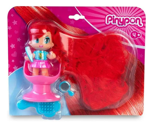 Pinypon Figura Cabello Super Largo Rojo Con Accesorios