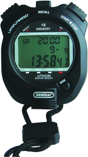 General Tools Sw888l - Cronómetro Multifunción Negro, 3 L.