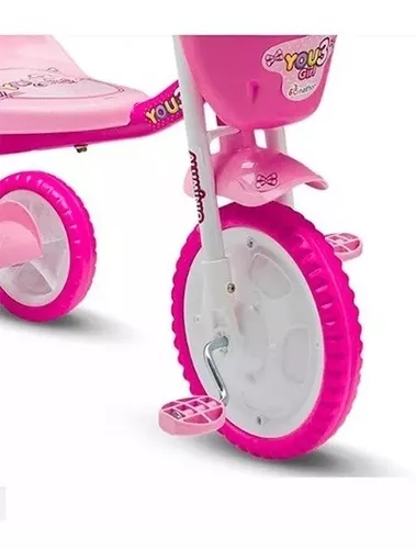 Triciclo Motoca Infantil Menina You Girl Rosa Nathor