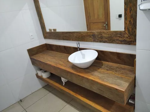 Gabinete Pra Banheiro Em Madeira Maciça