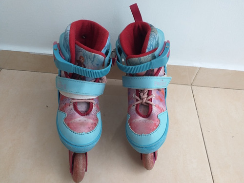 Patines En Línea Frozen Ii Para Niñas, Talla Ajustable 31-35