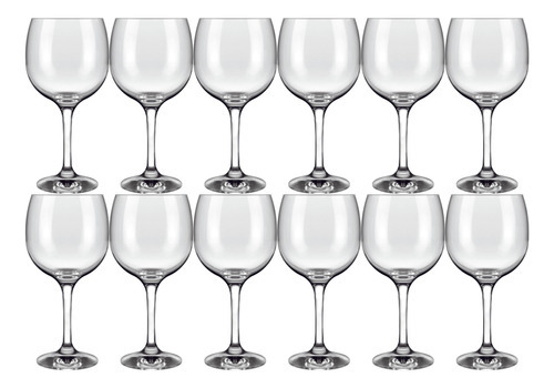 Jogo De Taças Sm Royal 615ml - Kit 12 Unidades Cor Transparente