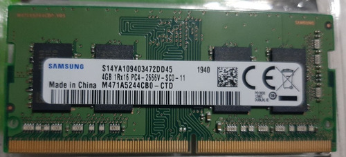 Memoria Ram 4 Gb Samsung Para Notbook (usada)