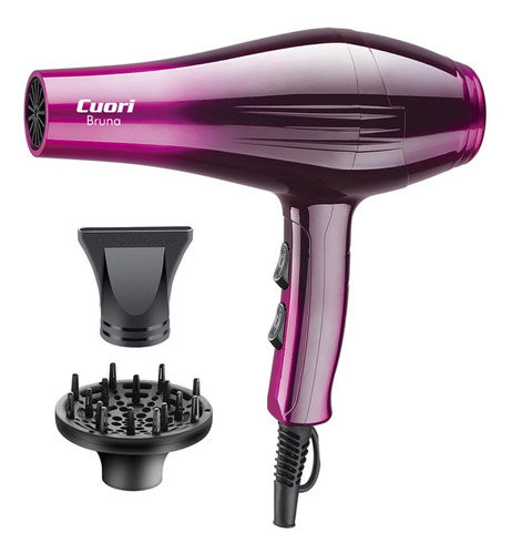 Secador De Pelo Cuori 2000w Motor Profesional 2 Vel Difusor