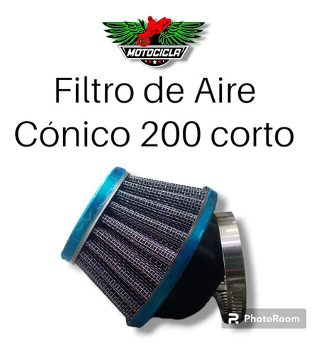 Filtro De Aire Conico Moto 200 Corto