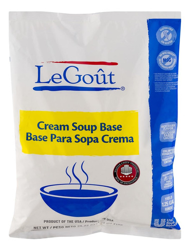 Legout Base De Sopa De Crema Vegetariana, Sin Gluten, Sin Sa