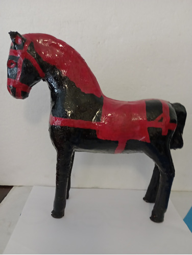 Antiguo Juguete,caballo Hecho De Papel.