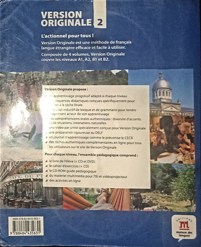 Versión Originale 2 A2 Méthode De Français Livre De L'éléve (Usado)