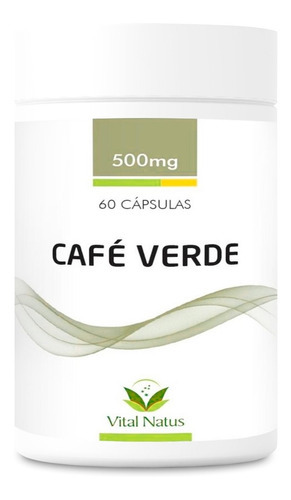 Café Verde - 60 Cápsulas (500mg) - Vital Natus Sabor Não se aplica