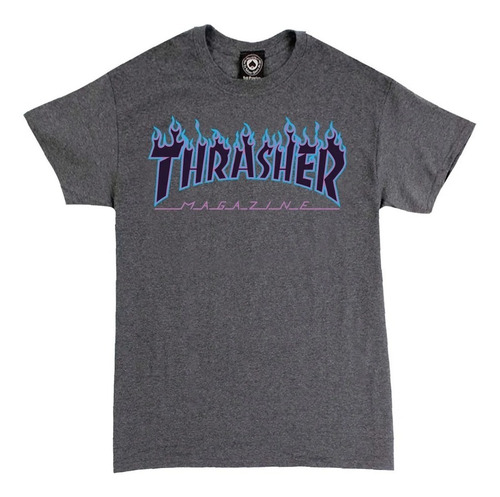 Remera Thrasher Men Purple Flame Original 100% Algodón