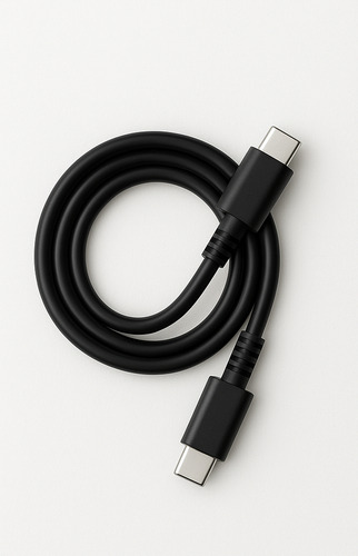 Cable Usb Tipo C A C Para Samsung Cargador Carga Rapida Negro