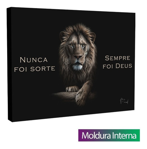 Nunca Foi Sorte Sempre Foi Deus Grande Moldura Interna100x75