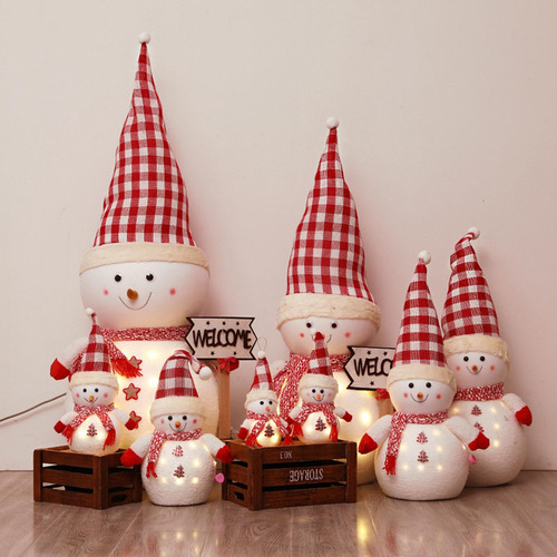 Decoración Navideña, Muñeco De Nieve, Decoración De Mesa