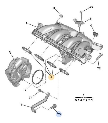 Juego De Junta Distribuidor Aire Peugeot 207/208/2008