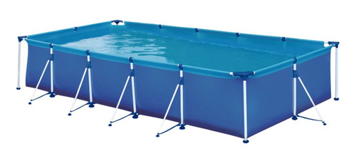 Piscina Mor Retangular Ferro 7600 Litros Com Capa E Forro