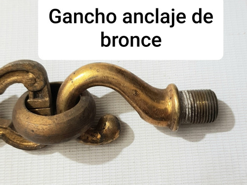 Imagen 4 de 5 de Cadena De 37 Cm. De Bronce Antigua Para Lampara De Techo.