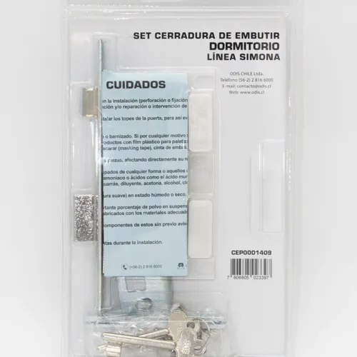 Set Cerradura Embutir Odis Simona 7040 Dormitorio Bronce