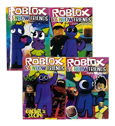 Pack 4 Libros Para Colorear Rainbow Friends Roblox