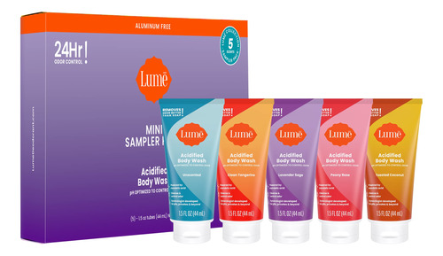 Lume Acidified Body Wash - Paquete De 5 Mini Muestras - Cont