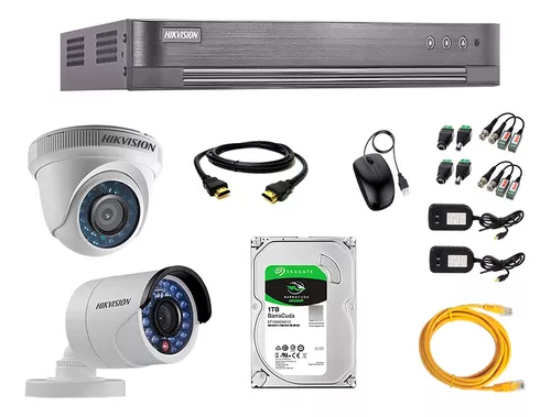 Kit 12 Cámaras de Vigilancia Hikvision Hd 720P Disco 1Tb P2p Kit de  Micrófono