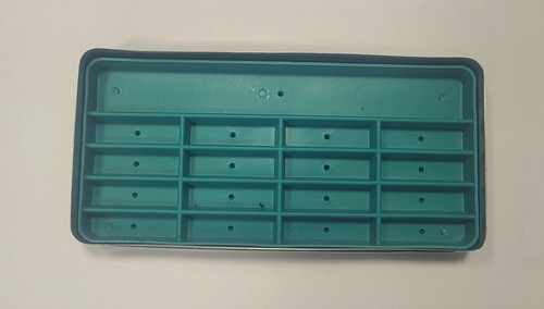 Caja Acero Inoxidable Para Endodoncia Doble Tapa Perforada Plateado