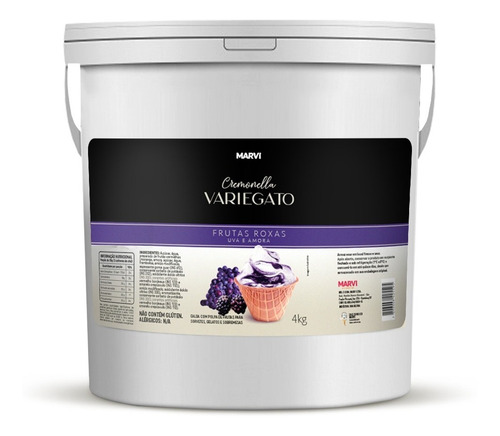 Imagem 1 de 2 de Variegato Frutas Roxas Sem Açúcar 4 Kg - Marvi