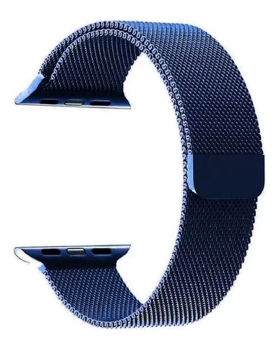 Correa Magnética De Acero Para Apple Watch 42mm Azul