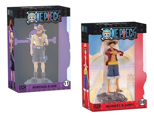 One Piece Super Figura Monkey D. Luffy Y Portgas D. Ace 
