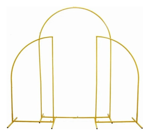 Estructuras De Herrería Mamparas Vela 3 Pzas Color Oro