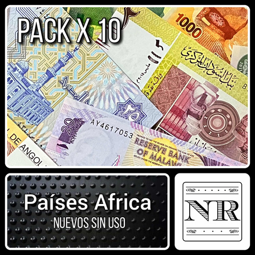 Pack X 10 Billetes Extranjeros - Países África