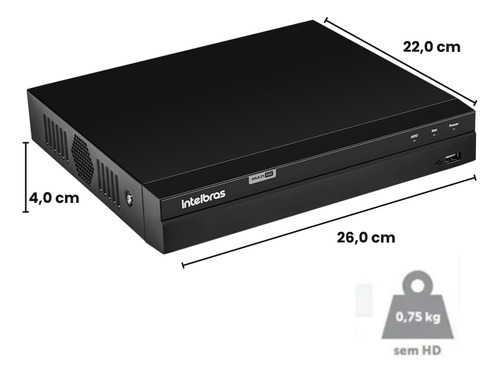 Gravador Dvr Intelbras 16 Canais Mhdx 1116-c + Hd 500gb