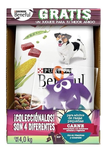 Alimento P/perro Beneful Minis Raza Pequeña Carne Kit De 4kg