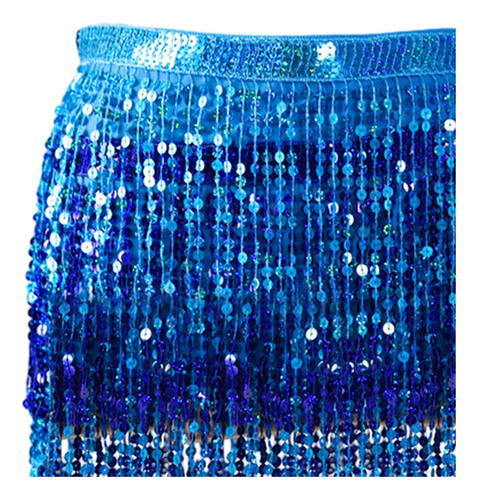 . 2 Falda Con Borlas De Lentejuelas For Mujer, Bufanda De