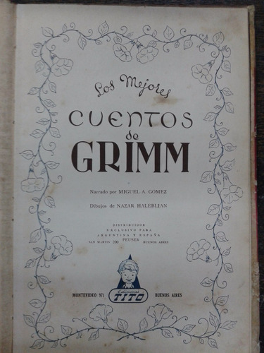 Imagen 2 de 4 de Los Mejores Cuentos De Grimm * 1946