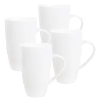 Comprar  Juego De 4 Tazas Blancas Fanquare, Tazas De Té De Porcelana