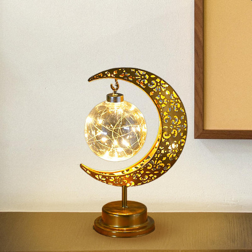 Nuevo Iron Eid Moon Light Decoraciones Lámpara De Luz Luz