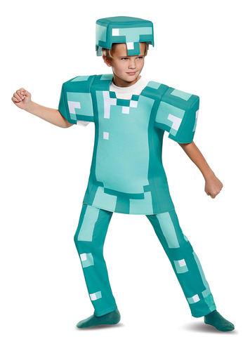 Disfraz De Minecraft Para Niño Talla L (10-12) Años-azul