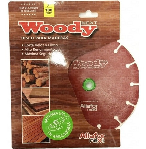 Disco Corte Madera Woody Aliafor 180 Mm Amoladora Dm-7